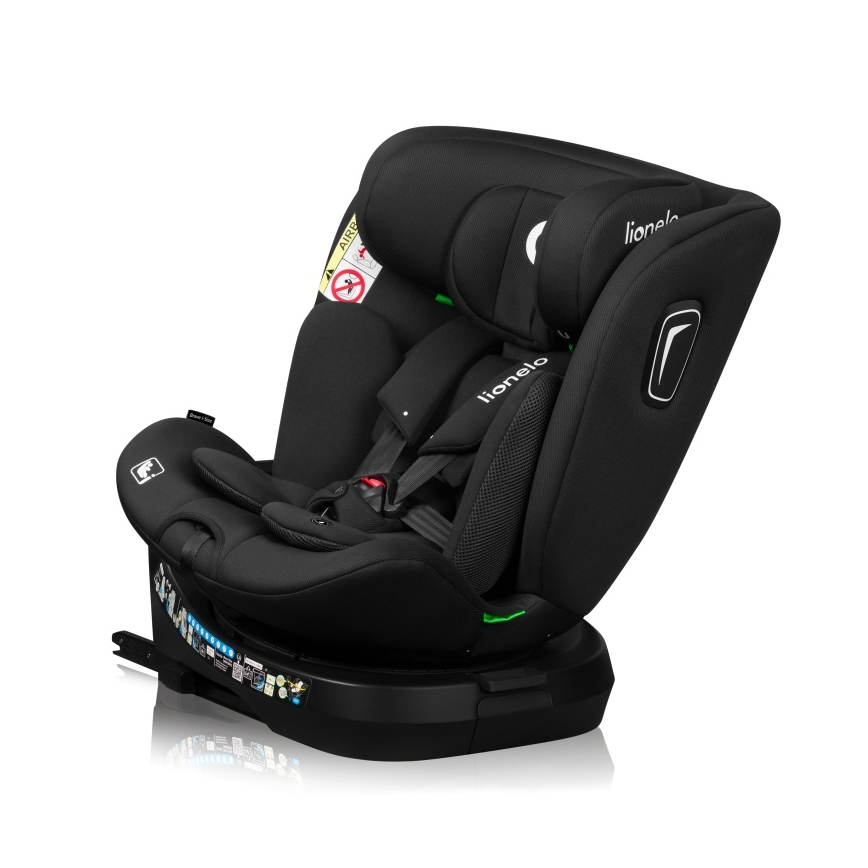 Lionelo - BRAVE i-Size Rotating Car Seat with Base 40-150 cm Black Carbon