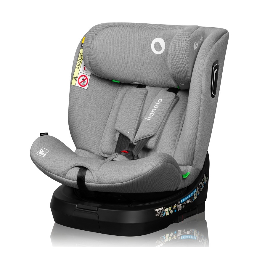 Lionelo - BRAVE i-Size Rotating Car Seat with Base 40-150 cm Grey Stone
