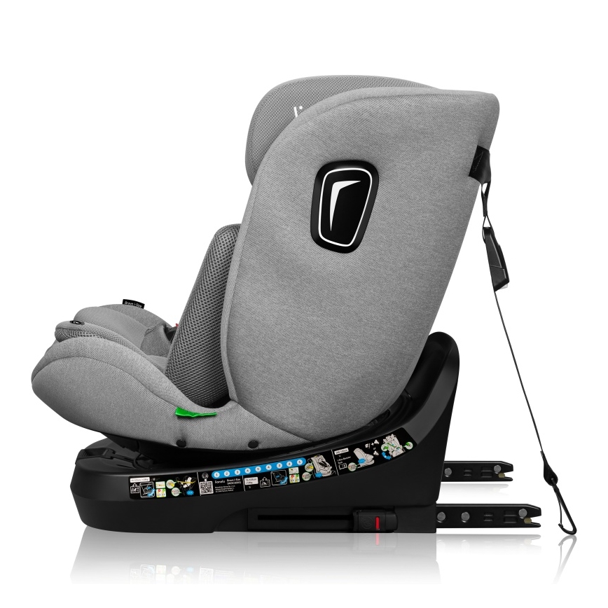 Lionelo - BRAVE i-Size Rotating Car Seat with Base 40-150 cm Grey Stone