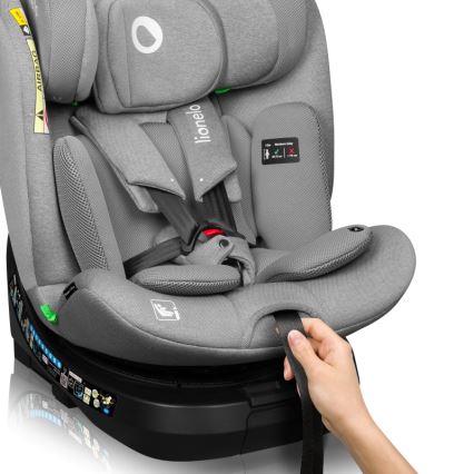 Lionelo - BRAVE i-Size Rotating Car Seat with Base 40-150 cm Grey Stone