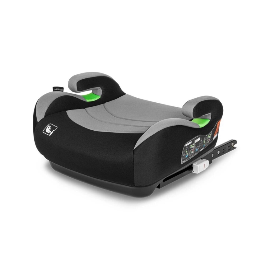Lionelo - Car booster seat LUUK FIX i-Size 125-150 cm black/grey