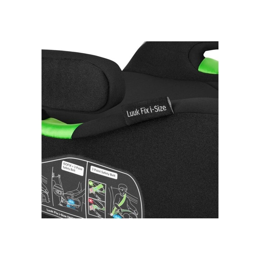 Lionelo - Car booster seat LUUK FIX i-Size 125-150 cm black