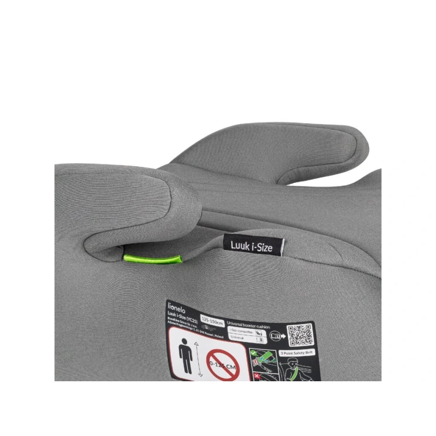 Lionelo - Car booster seat LUUK i-Size 125-150 cm grey