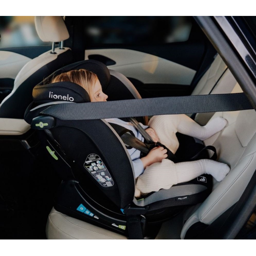 Lionelo - Car seat AART i-Size 40-150 cm black/grey