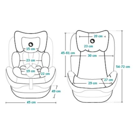 Lionelo - Car seat AART i-Size 40-150 cm black/grey