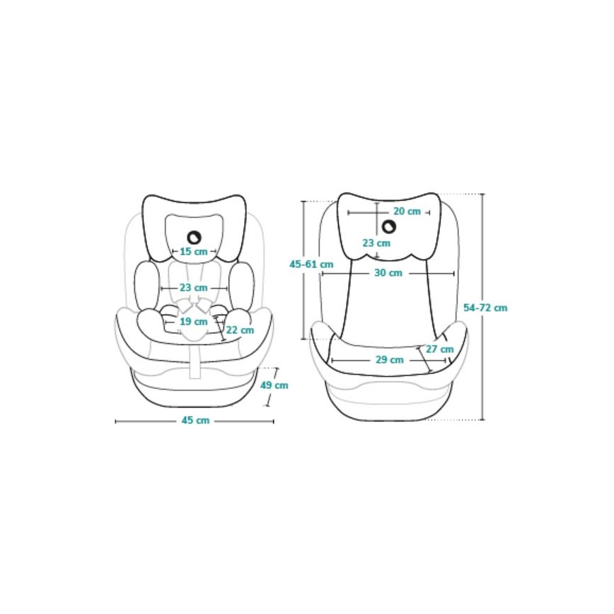 Lionelo - Car seat AART i-Size 40-150 cm black/grey
