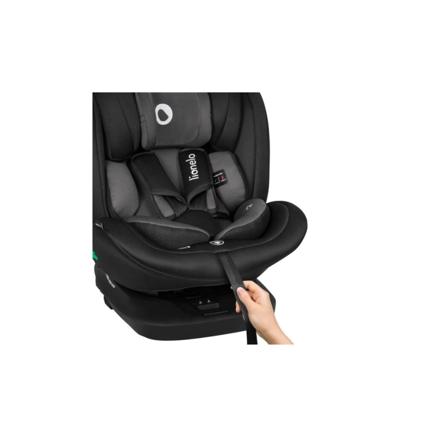 Lionelo - Car seat BASTIAAN i-Size 40-150 cm black/grey