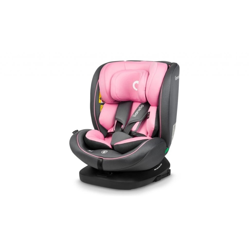 Lionelo - Car seat BASTIAAN i-Size 40-150 cm grey/pink
