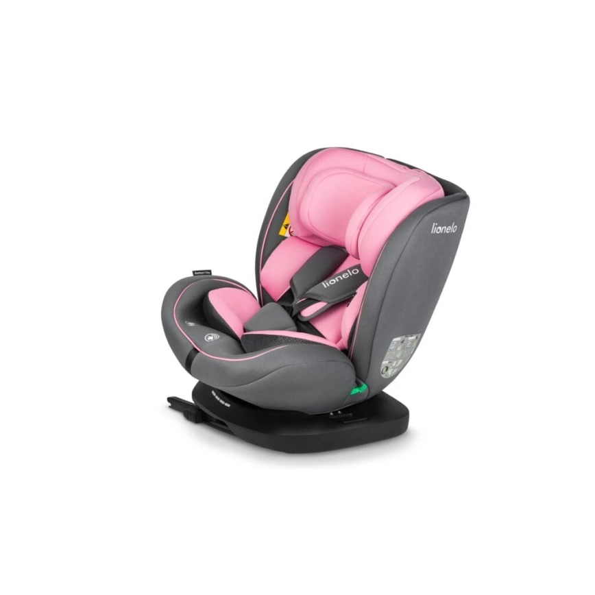 Lionelo - Car seat BASTIAAN i-Size 40-150 cm grey/pink