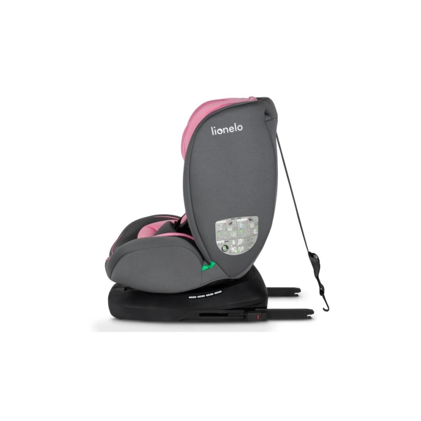 Lionelo - Car seat BASTIAAN i-Size 40-150 cm grey/pink