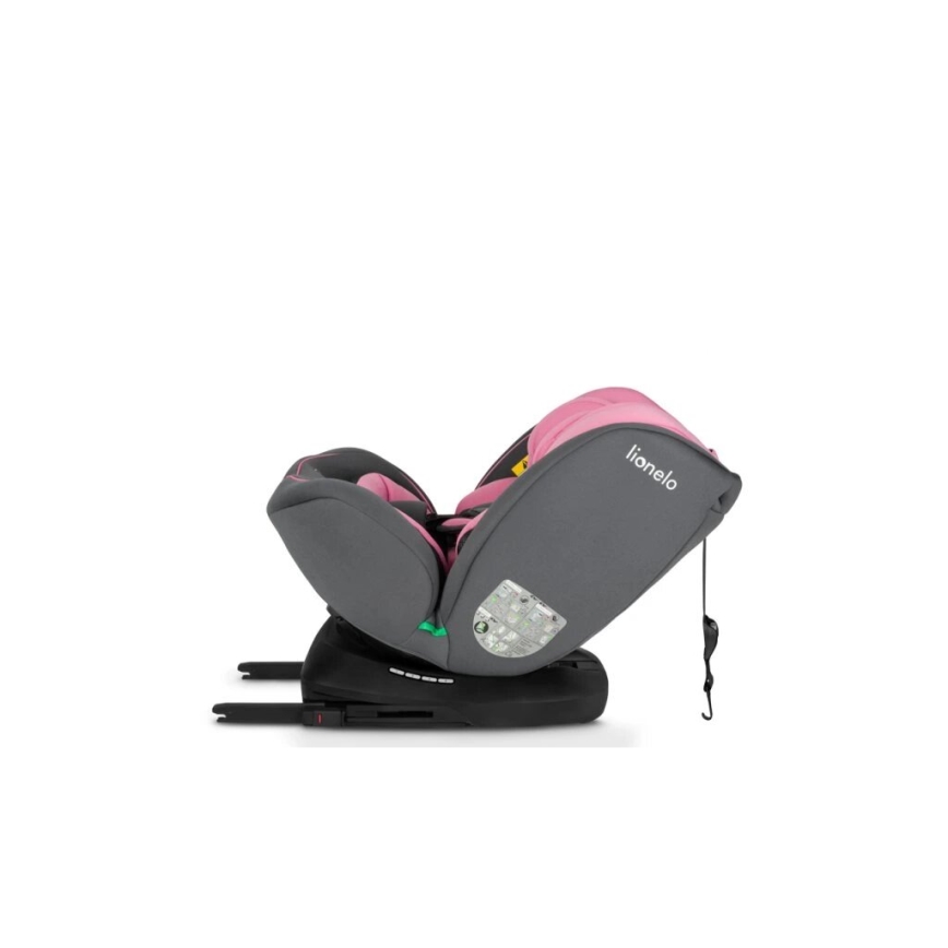 Lionelo - Car seat BASTIAAN i-Size 40-150 cm grey/pink