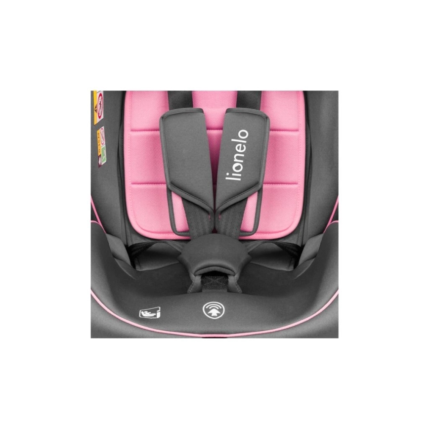 Lionelo - Car seat BASTIAAN i-Size 40-150 cm grey/pink