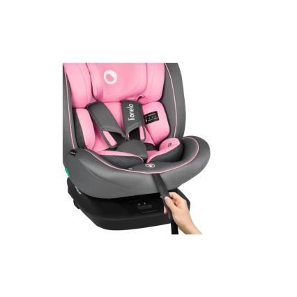 Lionelo - Car seat BASTIAAN i-Size 40-150 cm grey/pink