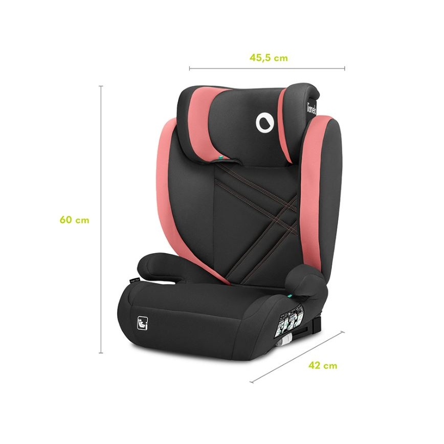 Lionelo - Car seat HUGO i-Size 100-150 cm black/pink