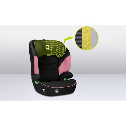 Lionelo - Car seat LARS i-Size 100-150 cm black/pink