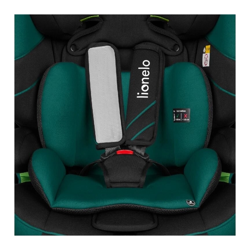 Lionelo - Car seat LEVI ONE i-Size 76-150 cm black/green