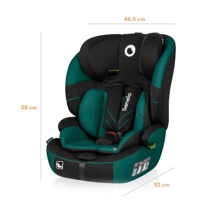 Lionelo - Car seat LEVI ONE i-Size 76-150 cm black/green