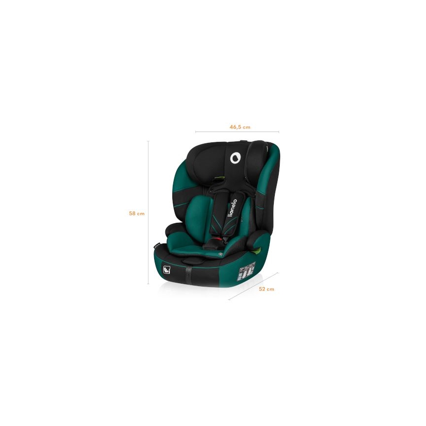 Lionelo - Car seat LEVI ONE i-Size 76-150 cm black/green