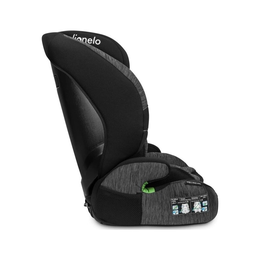 Lionelo - Car seat LEVI ONE i-Size 76-150 cm black/grey