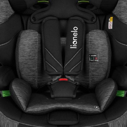 Lionelo - Car seat LEVI ONE i-Size 76-150 cm black/grey