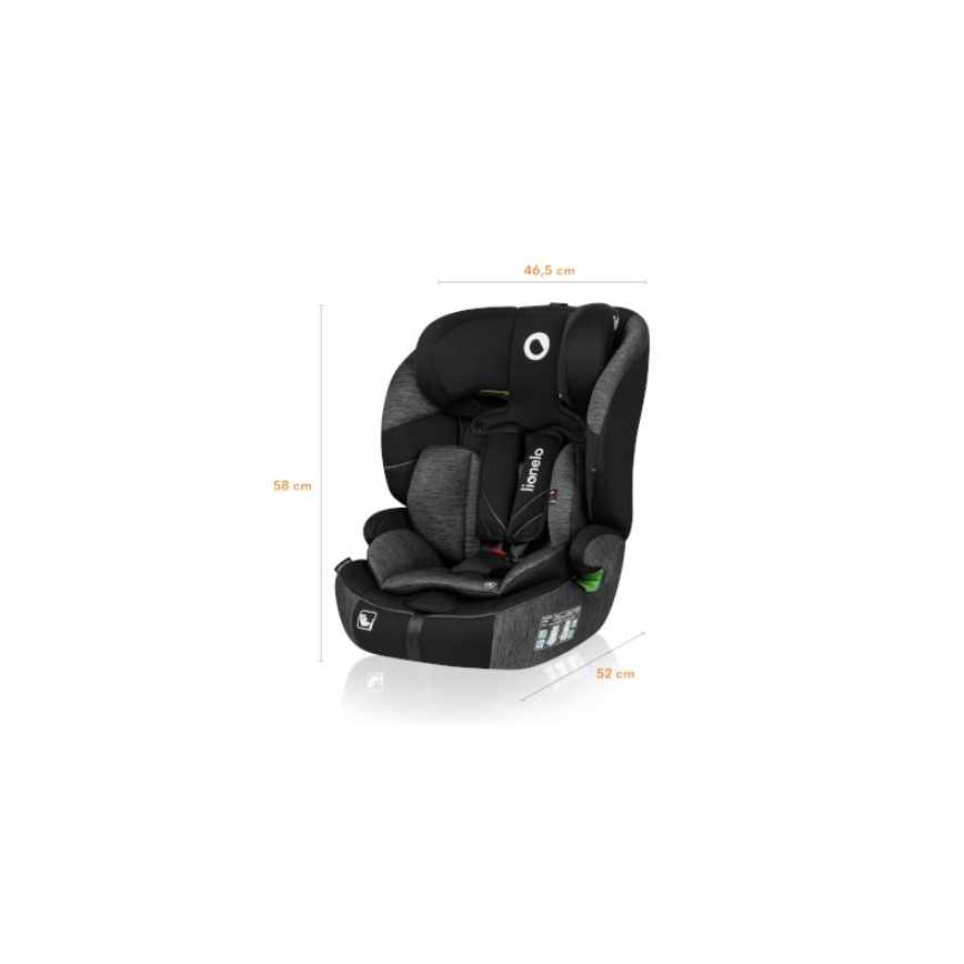 Lionelo - Car seat LEVI ONE i-Size 76-150 cm black/grey