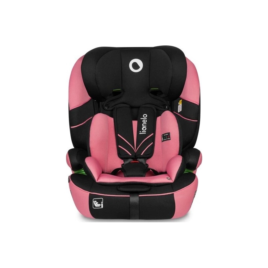 Lionelo - Car seat LEVI ONE i-Size 76-150 cm black/pink