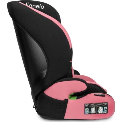 Lionelo - Car seat LEVI ONE i-Size 76-150 cm black/pink