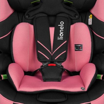 Lionelo - Car seat LEVI ONE i-Size 76-150 cm black/pink