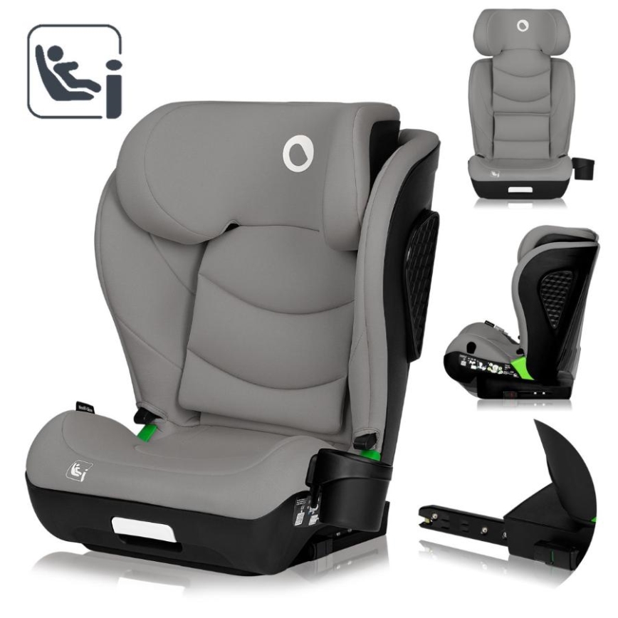Lionelo - Car Seat NEAL i-Size 100-150 cm Grey Concrete