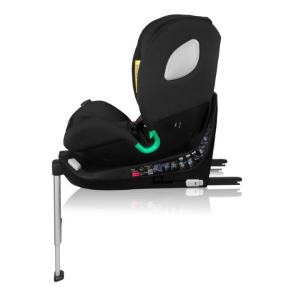 Lionelo - Rotating car seat with base BRAAM AIR i-Size 40-150 cm Black Carbon