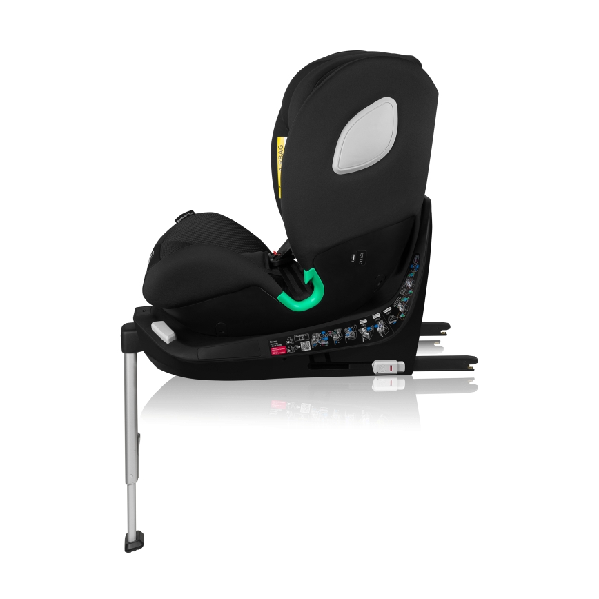 Lionelo - Rotating car seat with base BRAAM AIR i-Size 40-150 cm Black Carbon