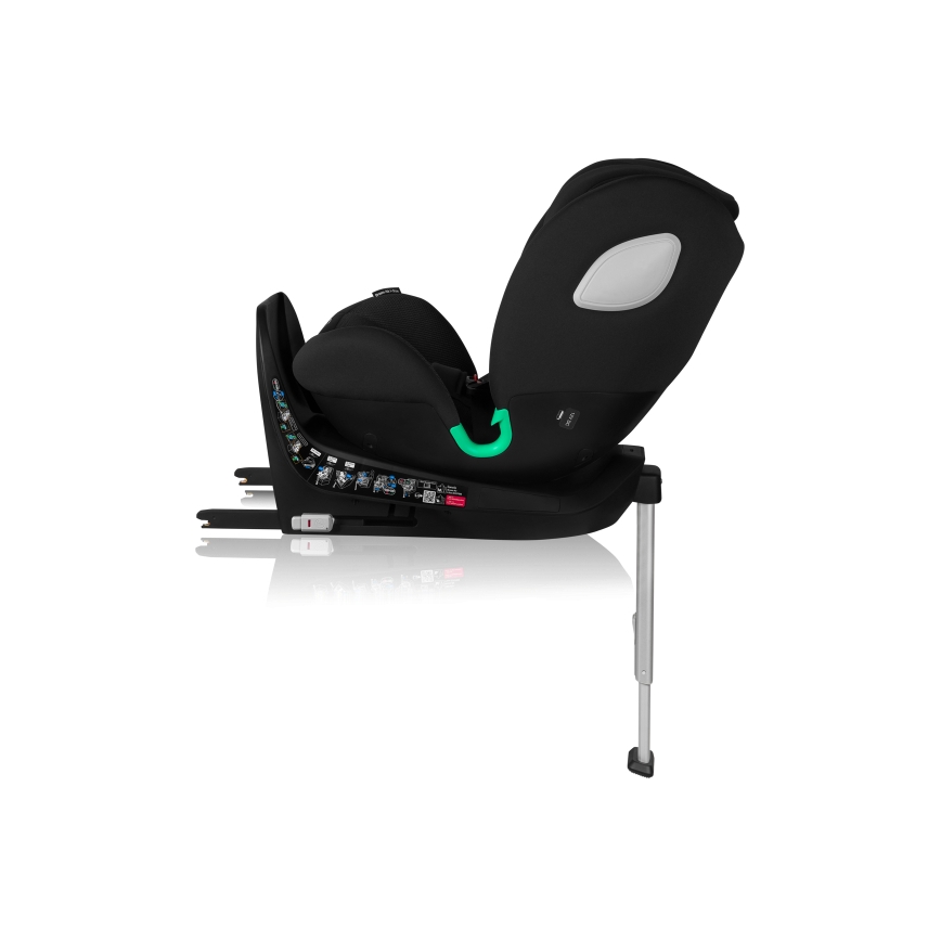 Lionelo - Rotating car seat with base BRAAM AIR i-Size 40-150 cm Black Carbon