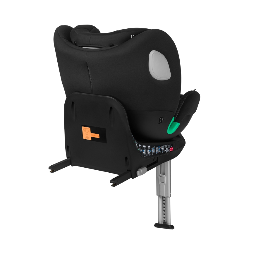 Lionelo - Rotating car seat with base BRAAM AIR i-Size 40-150 cm Black Carbon