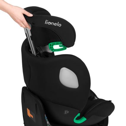Lionelo - Rotating car seat with base BRAAM AIR i-Size 40-150 cm Black Carbon