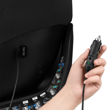 Lionelo - Rotating car seat with base BRAAM AIR i-Size 40-150 cm Black Carbon