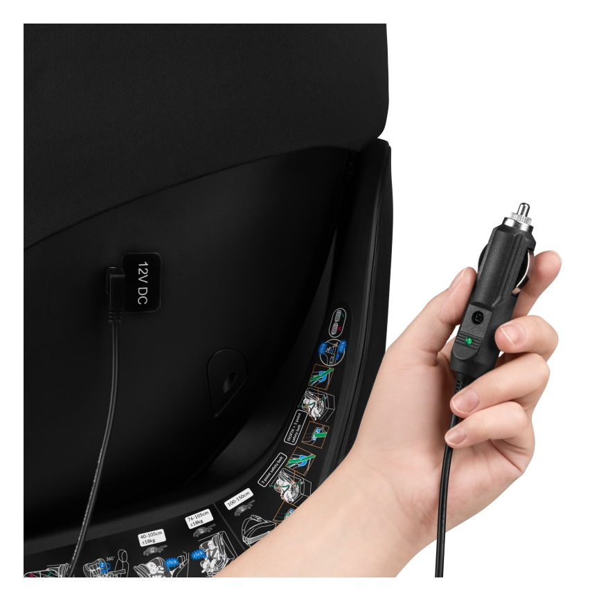 Lionelo - Rotating car seat with base BRAAM AIR i-Size 40-150 cm Black Carbon