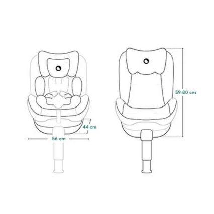 Lionelo - Rotating car seat with base BRAAM AIR i-Size 40-150 cm Black Carbon