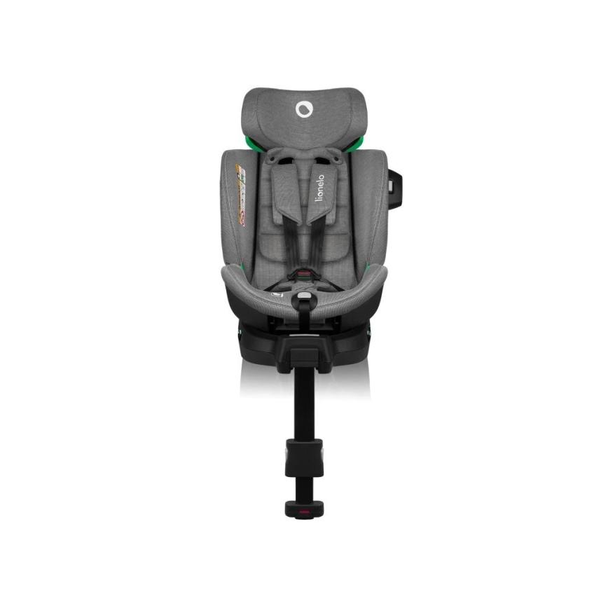 Lionelo - Car seat with base rotating HARMONY i-Size 40-150 cm black/grey