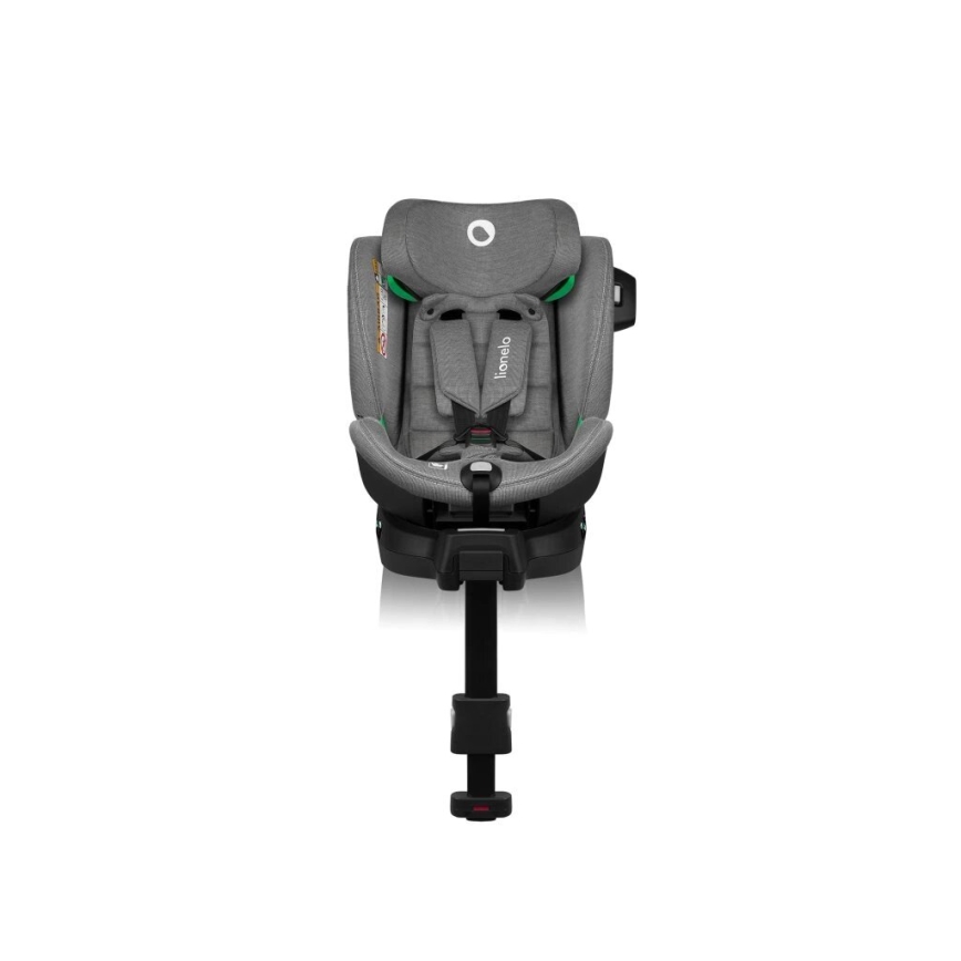 Lionelo - Car seat with base rotating HARMONY i-Size 40-150 cm black/grey