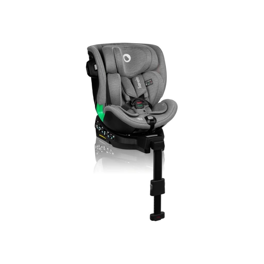 Lionelo - Car seat with base rotating HARMONY i-Size 40-150 cm black/grey