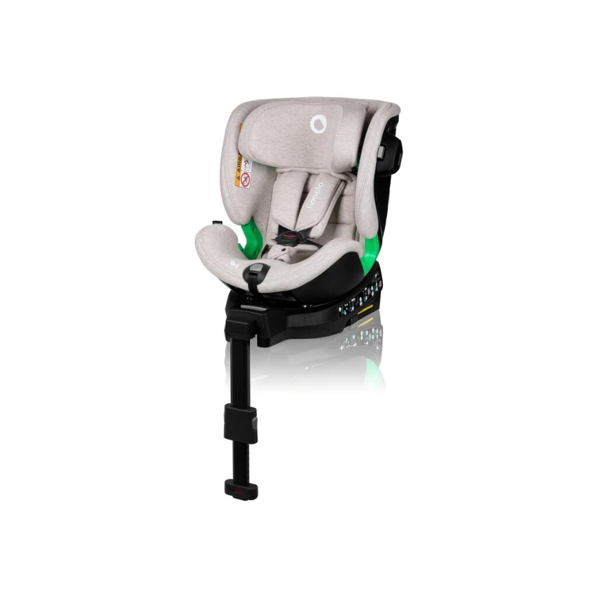 Lionelo - Car seat with base swivel HARMONY i-Size 40-150 cm beige