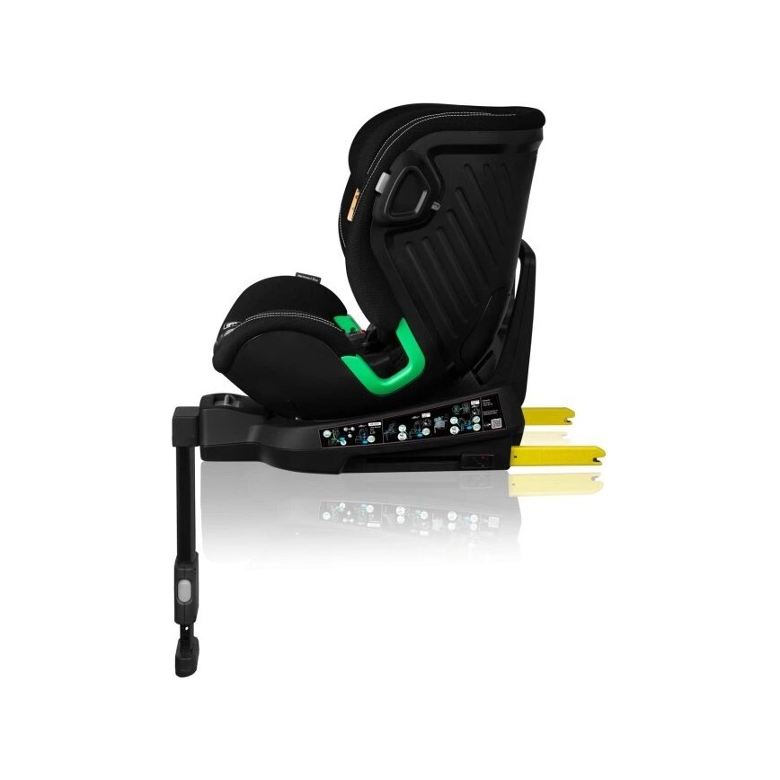 Lionelo - Car seat with base swivel HARMONY i-Size 40-150 cm black