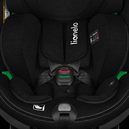 Lionelo - Car seat with base swivel HARMONY i-Size 40-150 cm black