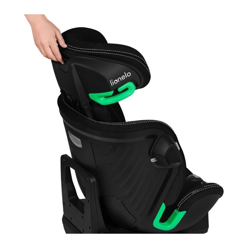 Lionelo - Car seat with base swivel HARMONY i-Size 40-150 cm black