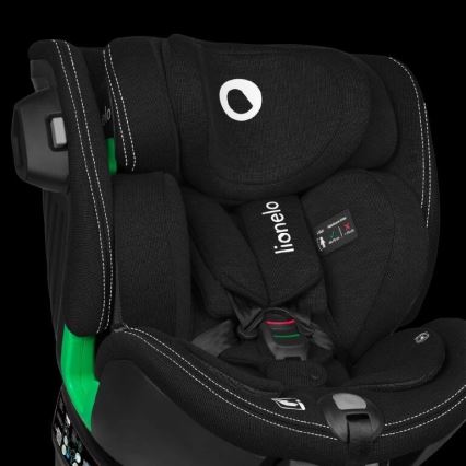 Lionelo - Car seat with base swivel HARMONY i-Size 40-150 cm black