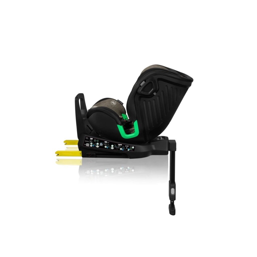 Lionelo - Car seat with base swivel HARMONY i-Size 40-150 cm black/olive