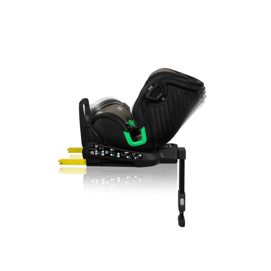 Lionelo - Car seat with base swivel HARMONY i-Size 40-150 cm black/olive