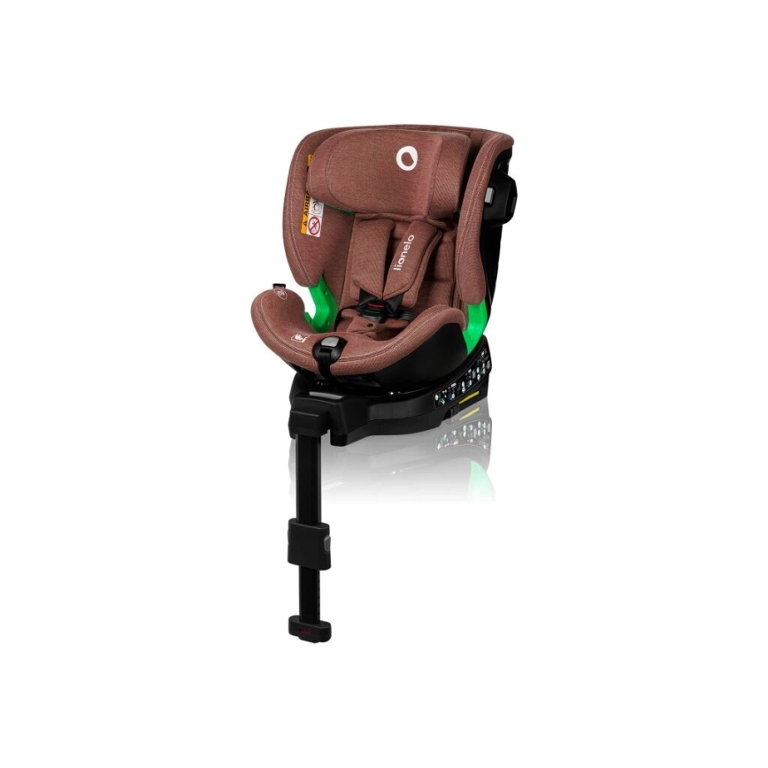 Lionelo - Car seat with base swivel HARMONY i-Size 40-150 cm brick