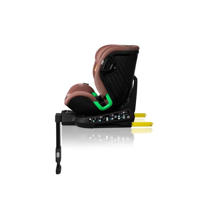 Lionelo - Car seat with base swivel HARMONY i-Size 40-150 cm brick
