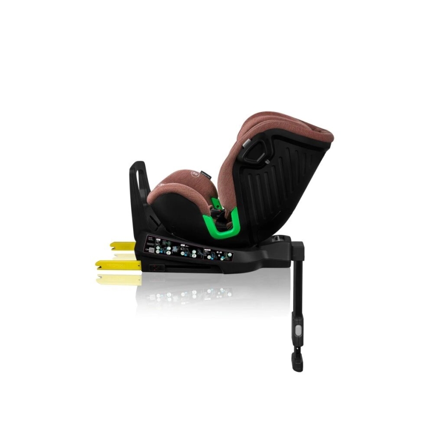 Lionelo - Car seat with base swivel HARMONY i-Size 40-150 cm brick
